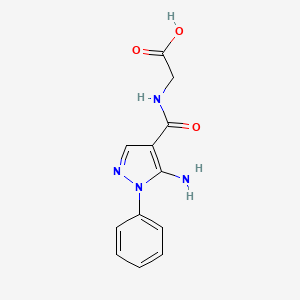 2-[(5-amino-1-phenyl-1H-pyrazol-4-yl)formamido]acetic acid
