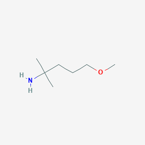 molecular formula C7H17NO B2639753 5-甲氧基-2-甲基戊烷-2-胺 CAS No. 1248598-52-8