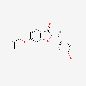 molecular formula C20H18O4 B2639784 (Z)-2-(4-methoxybenzylidene)-6-((2-methylallyl)oxy)benzofuran-3(2H)-one CAS No. 858766-75-3