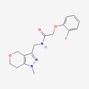 2-(2-fluorophenoxy)-N-((1-methyl-1,4,6,7-tetrahydropyrano[4,3-c]pyrazol-3-yl)methyl)acetamide