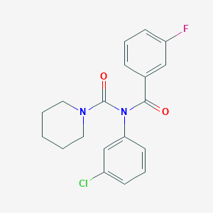 N-(3-chlorophenyl)-N-(3-fluorobenzoyl)piperidine-1-carboxamide