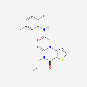 molecular formula C20H23N3O4S B2639835 2-(3-butyl-2,4-dioxo-3,4-dihydrothieno[3,2-d]pyrimidin-1(2H)-yl)-N-(2-methoxy-5-methylphenyl)acetamide CAS No. 1252928-90-7