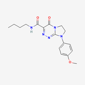 molecular formula C17H21N5O3 B2639846 N-丁基-8-(4-甲氧基苯基)-4-氧代-4,6,7,8-四氢咪唑并[2,1-c][1,2,4]三嗪-3-甲酰胺 CAS No. 946360-85-6