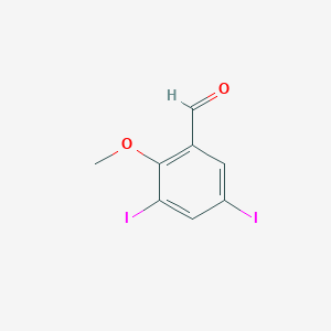 molecular formula C8H6I2O2 B2639856 3,5-Diiodo-2-methoxybenzaldehyde CAS No. 32024-13-8