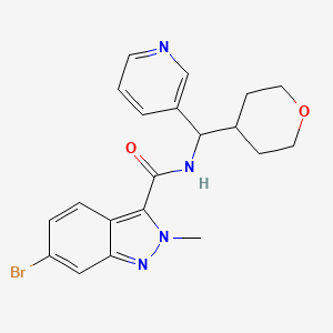 molecular formula C20H21BrN4O2 B2639864 6-溴-2-甲基-N-(吡啶-3-基(四氢-2H-吡喃-4-基)甲基)-2H-吲唑-3-甲酰胺 CAS No. 2034548-98-4
