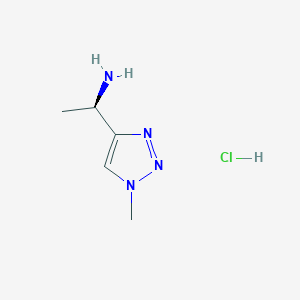 molecular formula C5H11ClN4 B2639865 (R)-1-(1-甲基-1H-1,2,3-三唑-4-基)乙胺盐酸盐 CAS No. 2490323-00-5