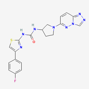 molecular formula C19H17FN8OS B2639867 1-(1-([1,2,4]三唑并[4,3-b]哒嗪-6-基)吡咯烷-3-基)-3-(4-(4-氟苯基)噻唑-2-基)脲 CAS No. 2034391-56-3
