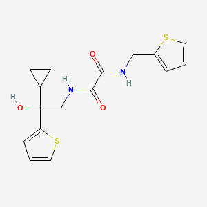 molecular formula C16H18N2O3S2 B2639869 N1-(2-环丙基-2-羟基-2-(噻吩-2-基)乙基)-N2-(噻吩-2-基甲基)草酰胺 CAS No. 1396674-70-6