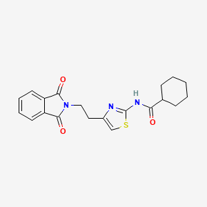 N-[4-[2-(1,3-dioxoisoindol-2-yl)ethyl]-1,3-thiazol-2-yl]cyclohexanecarboxamide