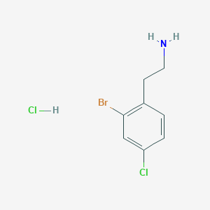 molecular formula C8H10BrCl2N B2639880 2-(2-Bromo-4-chlorophenyl)ethan-1-amine hydrochloride CAS No. 2138059-42-2