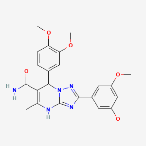 7-(3,4-Dimethoxyphenyl)-2-(3,5-dimethoxyphenyl)-5-methyl-4,7-dihydro-[1,2,4]triazolo[1,5-a]pyrimidine-6-carboxamide