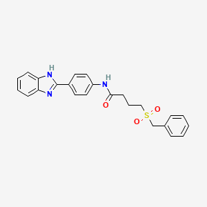 molecular formula C24H23N3O3S B2639892 N-(4-(1H-benzo[d]imidazol-2-yl)phenyl)-4-(benzylsulfonyl)butanamide CAS No. 923457-41-4
