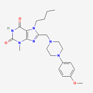 7-butyl-8-((4-(4-methoxyphenyl)piperazin-1-yl)methyl)-3-methyl-1H-purine-2,6(3H,7H)-dione