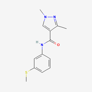 molecular formula C13H15N3OS B2639898 1,3-dimethyl-N-(3-(methylthio)phenyl)-1H-pyrazole-4-carboxamide CAS No. 1170125-43-5
