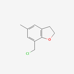 molecular formula C10H11ClO B2639900 7-(Chloromethyl)-5-methyl-2,3-dihydro-1-benzofuran CAS No. 103039-08-3