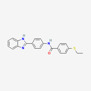 N-(4-(1H-benzo[d]imidazol-2-yl)phenyl)-4-(ethylthio)benzamide