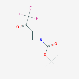 molecular formula C10H14F3NO3 B2639903 Tert-butyl 3-(trifluoroacetyl)azetidine-1-carboxylate CAS No. 1628733-95-8