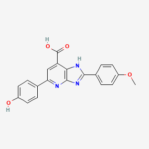 5-(4-hydroxyphenyl)-2-(4-methoxyphenyl)-3H-imidazo[4,5-b]pyridine-7-carboxylic acid