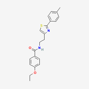molecular formula C21H22N2O2S B2639911 4-ethoxy-N-{2-[2-(4-methylphenyl)-1,3-thiazol-4-yl]ethyl}benzamide CAS No. 896609-19-1
