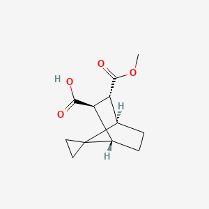 B2639915 (1S,2R,3R,4R)-3-(methoxycarbonyl)spiro[bicyclo[2.2.1]heptane-7,1'-cyclopropane]-2-carboxylicacid CAS No. 1256276-95-5