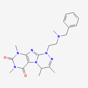 molecular formula C21H27N7O2 B2639917 1-(2-(benzyl(methyl)amino)ethyl)-3,4,7,9-tetramethyl-7,9-dihydro-[1,2,4]triazino[3,4-f]purine-6,8(1H,4H)-dione CAS No. 923143-60-6