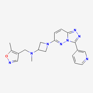 B2639919 N-Methyl-N-[(5-methyl-1,2-oxazol-4-yl)methyl]-1-(3-pyridin-3-yl-[1,2,4]triazolo[4,3-b]pyridazin-6-yl)azetidin-3-amine CAS No. 2380190-02-1