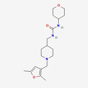 molecular formula C19H31N3O3 B2639921 1-((1-((2,5-dimethylfuran-3-yl)methyl)piperidin-4-yl)methyl)-3-(tetrahydro-2H-pyran-4-yl)urea CAS No. 2034537-10-3