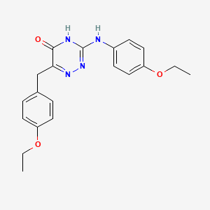 molecular formula C20H22N4O3 B2639922 6-(4-乙氧基苄基)-3-((4-乙氧基苯基)氨基)-1,2,4-三嗪-5(4H)-酮 CAS No. 905797-94-6