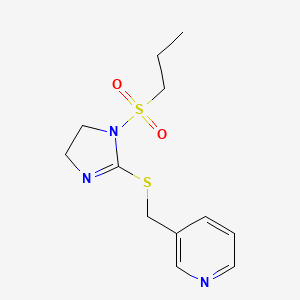 3-[(1-Propylsulfonyl-4,5-dihydroimidazol-2-yl)sulfanylmethyl]pyridine