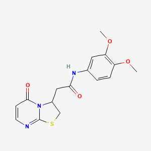 N-(3,4-dimethoxyphenyl)-2-(5-oxo-3,5-dihydro-2H-thiazolo[3,2-a]pyrimidin-3-yl)acetamide