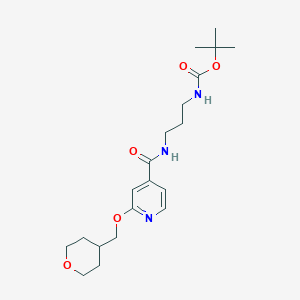tert-butyl (3-(2-((tetrahydro-2H-pyran-4-yl)methoxy)isonicotinamido)propyl)carbamate