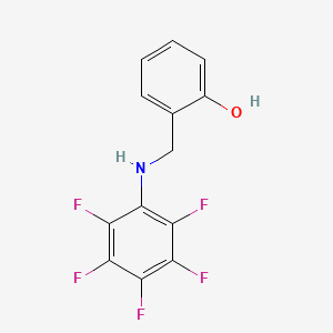 molecular formula C13H8F5NO B2639949 2-{[(2,3,4,5,6-Pentafluorophenyl)amino]methyl}phenol CAS No. 329779-37-5