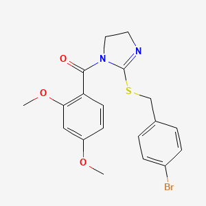 [2-[(4-Bromophenyl)methylsulfanyl]-4,5-dihydroimidazol-1-yl]-(2,4-dimethoxyphenyl)methanone