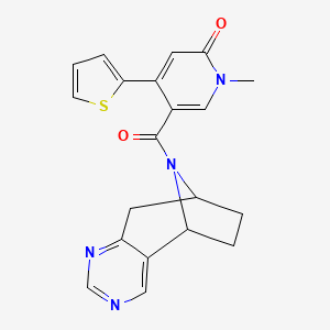 1-methyl-5-((5R,8S)-6,7,8,9-tetrahydro-5H-5,8-epiminocyclohepta[d]pyrimidine-10-carbonyl)-4-(thiophen-2-yl)pyridin-2(1H)-one