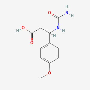 molecular formula C11H14N2O4 B2639970 3-(4-Methoxy-phenyl)-3-ureido-propionic acid CAS No. 511237-53-9