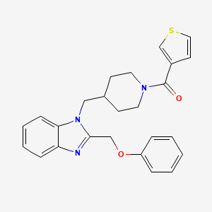 (4-((2-(phenoxymethyl)-1H-benzo[d]imidazol-1-yl)methyl)piperidin-1-yl)(thiophen-3-yl)methanone