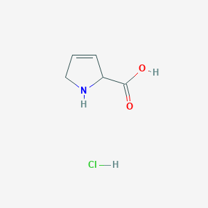 molecular formula C5H8ClNO2 B2640000 2,5-二氢-1H-吡咯-2-羧酸盐酸盐 CAS No. 1841081-26-2