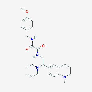 N1-(4-methoxybenzyl)-N2-(2-(1-methyl-1,2,3,4-tetrahydroquinolin-6-yl)-2-(piperidin-1-yl)ethyl)oxalamide
