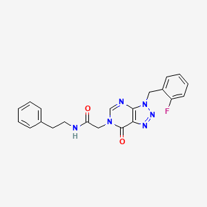 2-(3-(2-fluorobenzyl)-7-oxo-3H-[1,2,3]triazolo[4,5-d]pyrimidin-6(7H)-yl)-N-phenethylacetamide