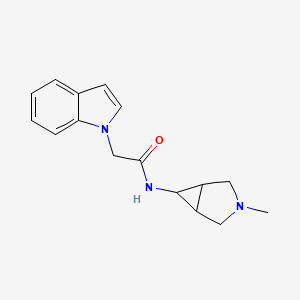 molecular formula C16H19N3O B2640016 2-(1H-indol-1-yl)-N-{3-methyl-3-azabicyclo[3.1.0]hexan-6-yl}acetamide CAS No. 2034263-84-6