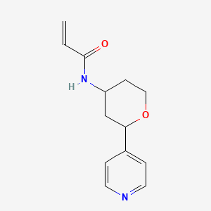molecular formula C13H16N2O2 B2640028 N-(2-Pyridin-4-yloxan-4-yl)prop-2-enamide CAS No. 2191062-39-0