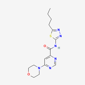 molecular formula C15H20N6O2S B2640057 N-(5-丁基-1,3,4-噻二唑-2-基)-6-吗啉代嘧啶-4-甲酰胺 CAS No. 1903461-35-7