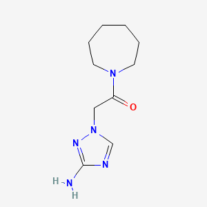 molecular formula C10H17N5O B2640064 2-(3-amino-1H-1,2,4-triazol-1-yl)-1-(azepan-1-yl)ethan-1-one CAS No. 1183925-21-4