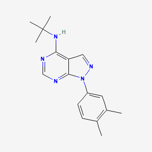 molecular formula C17H21N5 B2640068 N-(叔丁基)-1-(3,4-二甲苯基)-1H-吡唑并[3,4-d]嘧啶-4-胺 CAS No. 890889-65-3