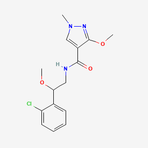 molecular formula C15H18ClN3O3 B2640069 N-(2-(2-chlorophenyl)-2-methoxyethyl)-3-methoxy-1-methyl-1H-pyrazole-4-carboxamide CAS No. 1706266-15-0