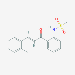 molecular formula C17H17NO3S B2640074 (E)-N-(2-(3-(o-tolyl)acryloyl)phenyl)methanesulfonamide CAS No. 1241685-53-9