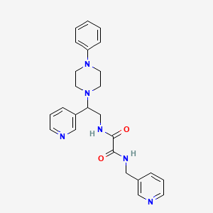 molecular formula C25H28N6O2 B2640080 N-[2-(4-phenylpiperazin-1-yl)-2-pyridin-3-ylethyl]-N'-(pyridin-3-ylmethyl)ethanediamide CAS No. 863556-89-2