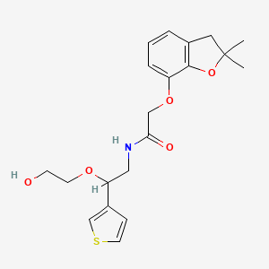 2-((2,2-dimethyl-2,3-dihydrobenzofuran-7-yl)oxy)-N-(2-(2-hydroxyethoxy)-2-(thiophen-3-yl)ethyl)acetamide