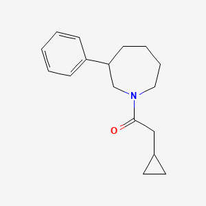 molecular formula C17H23NO B2640087 2-Cyclopropyl-1-(3-phenylazepan-1-yl)ethanone CAS No. 2034264-11-2