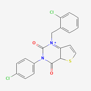 molecular formula C19H12Cl2N2O2S B2640097 3-(4-chlorophenyl)-1-[(2-chlorophenyl)methyl]-1H,2H,3H,4H-thieno[3,2-d]pyrimidine-2,4-dione CAS No. 1326860-07-4